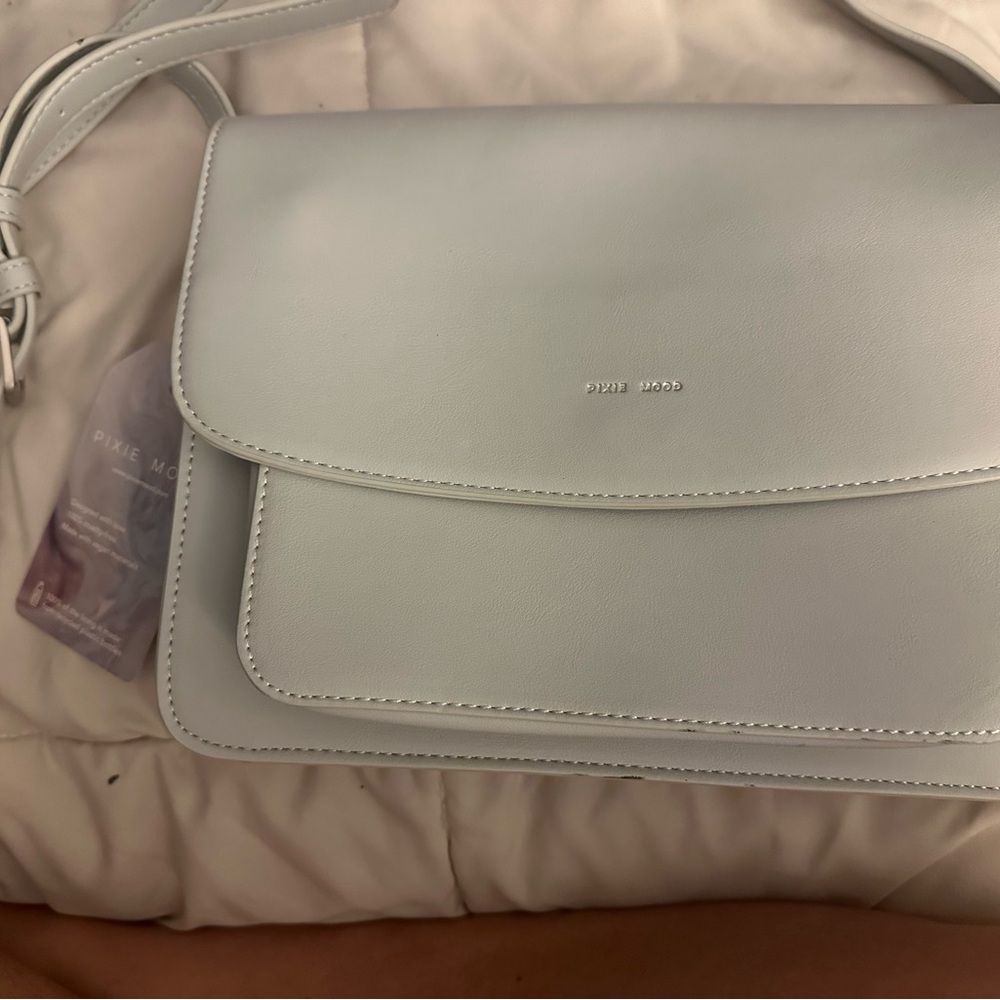 Pixie Mood Gray Vegan Leather Crossbody Bag